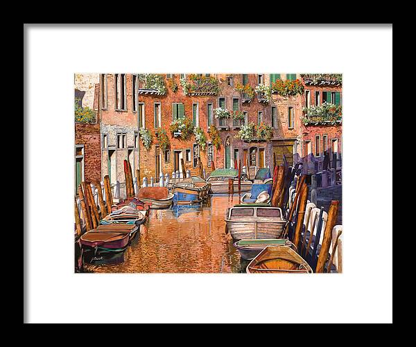 Venice Framed Print featuring the painting Il Canale Quando Curva by Guido Borelli