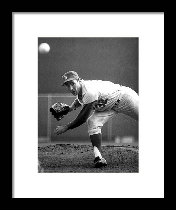 Baseball Framed Print featuring the photograph L.a. Dodgers Pitcher Sandy Koufax, 1965 by Everett