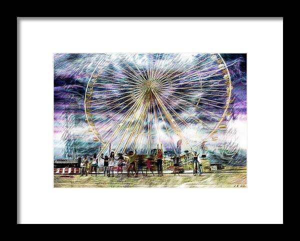 Flash Mob Framed Print featuring the photograph Flash Mob,K-POP, 2NE1 by Jean Francois Gil