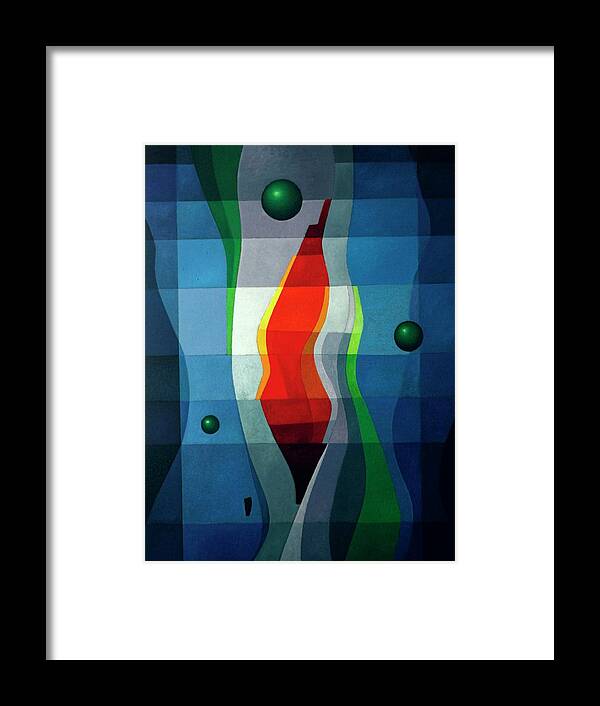 #abstract Framed Print featuring the painting La Isla by Alberto DAssumpcao