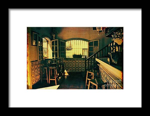Andalucia Framed Print featuring the photograph La Jaula Tapas Bar by Mary Machare