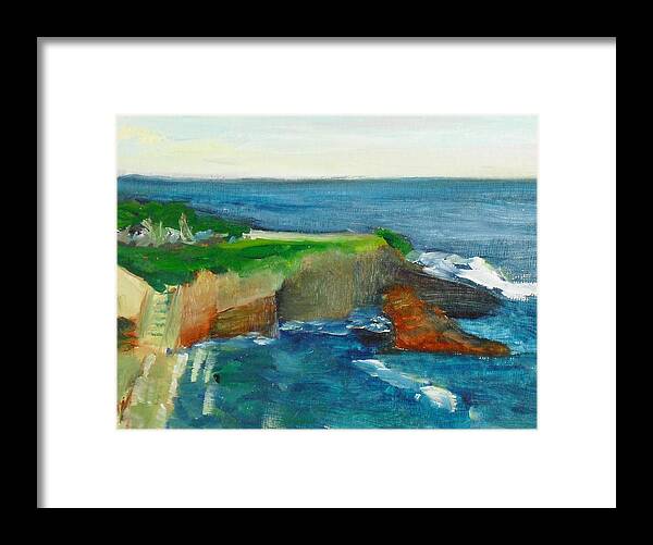 100 Paintings Framed Print featuring the painting La Jolla Cove 021 by Jeremy McKay