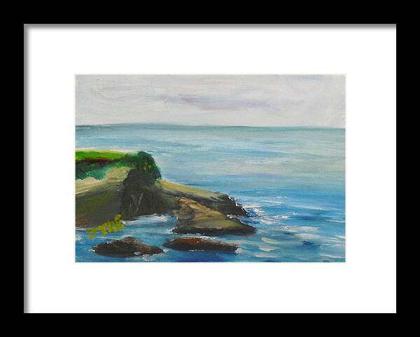  Framed Print featuring the painting La Jolla Cove 078 by Jeremy McKay