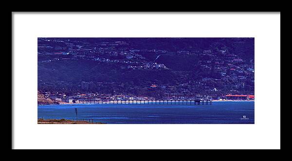 Torrey Pines State Reserve Framed Print featuring the photograph La Jolla Shores Pier from Torrey Pines Reserve by Russ Harris