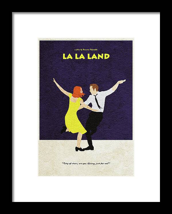 udløser malm nederlag La La Land Alternative and Minimalist Poster Framed Print by Inspirowl  Design - Fine Art America