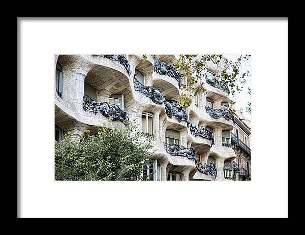 Casa Mila Framed Print featuring the photograph La Pedrera Casa Mila Gaudi by Chuck Kuhn