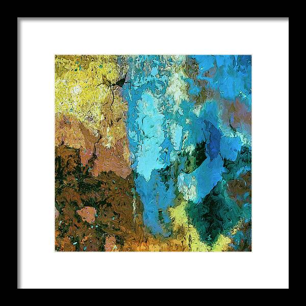 Abstract Framed Print featuring the painting La Playa by Dominic Piperata
