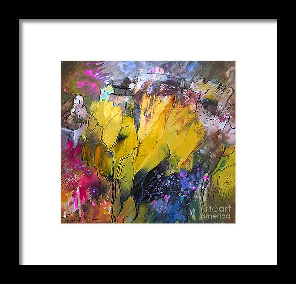 Landscape Painting Framed Print featuring the painting La Provence 06 by Miki De Goodaboom