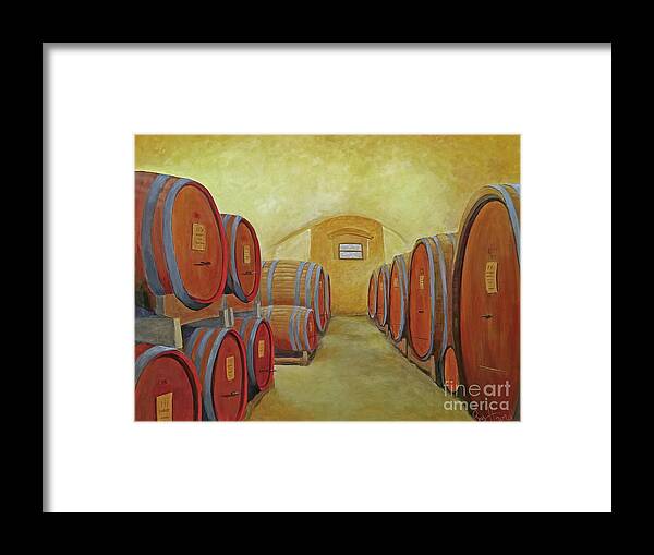Winery Framed Print featuring the painting La Reserve de Montagliari by Phyllis Howard