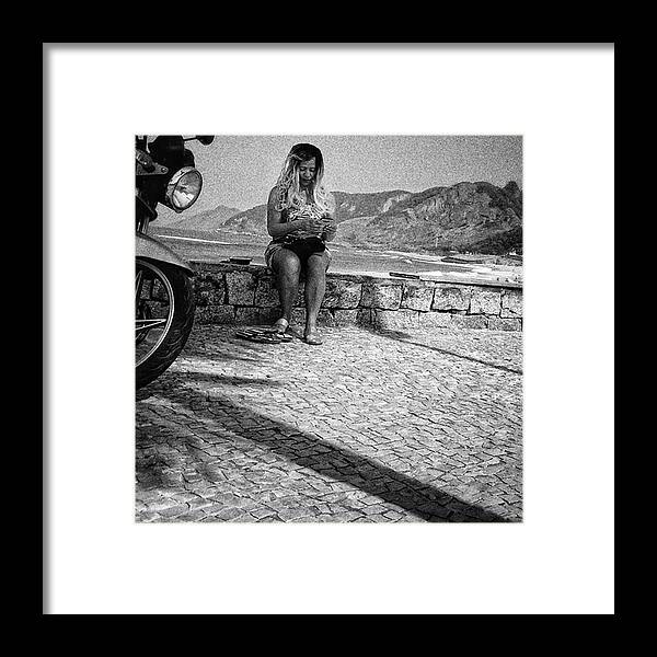 Motorbike Framed Print featuring the photograph La Rubita Do Pontal

#woman #people by Rafa Rivas