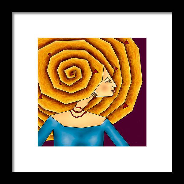 Coiffure Framed Print featuring the painting La ruche by Brenda Bryant