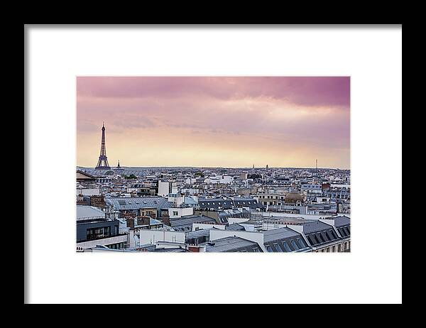 Paris Print Framed Print featuring the photograph La Vie En Rose - Eiffel Tower Paris, France by Melanie Alexandra Price