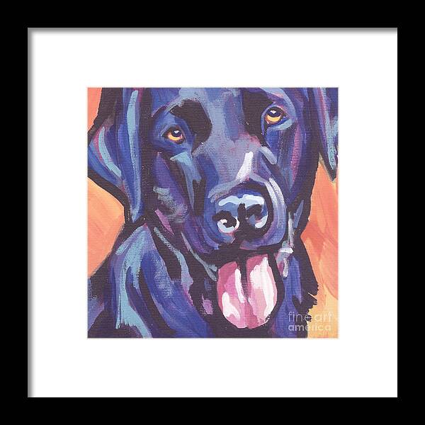 Labrador Retriever Framed Print featuring the painting Lab Love by Lea S