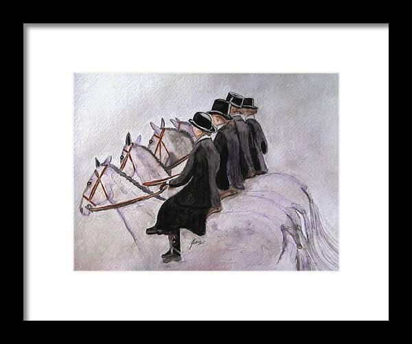 Foxhunting Framed Print featuring the painting Ladies Of The Hunt by Angela Davies