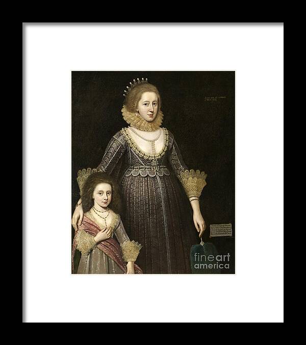 Paul Van Somer Framed Print featuring the painting Lady Cavendish Later Countess by MotionAge Designs