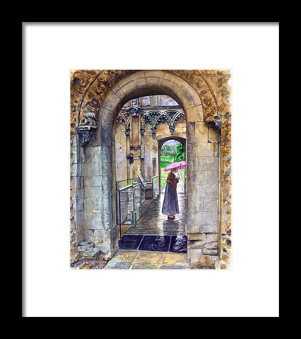 Glastonbury Framed Print featuring the painting Lady Chapel by John D Benson