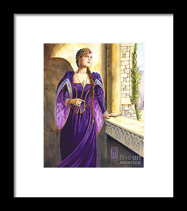 Camelot Framed Print featuring the painting Lady Ettard by Melissa A Benson