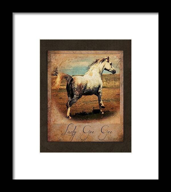 Spring Framed Print featuring the digital art Lady Gee Gee by Janice OConnor
