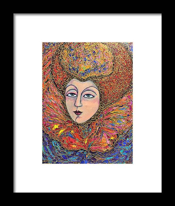 Woman Framed Print featuring the painting Lady-In-Waiting by Rae Chichilnitsky