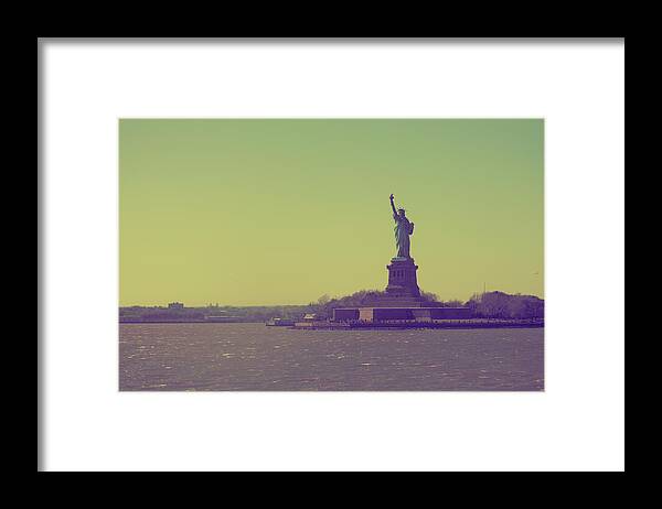 Nyc Framed Print featuring the photograph Lady Liberty by Patrick Villela