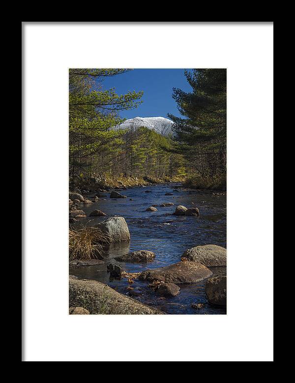 Lafayette Framed Print featuring the photograph Lafayette over the Gale River by White Mountain Images