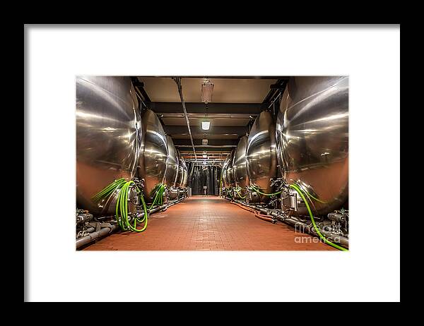 New England Framed Print featuring the photograph Lager tanks by Claudia M Photography