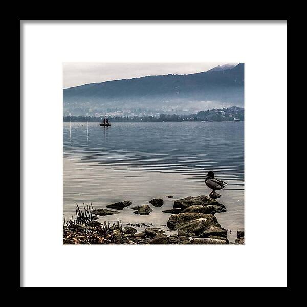 Lagodipusiano Framed Print featuring the photograph Lago Di Pusiano. Lecco 
#lecco by Antonio Fiorilli