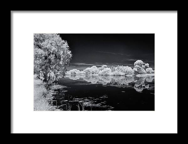 Monochrome Framed Print featuring the photograph Lagoon #4 by John Roach