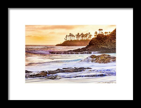 California Beaches Framed Print featuring the photograph Laguna Beach at Sunset by Donald Pash