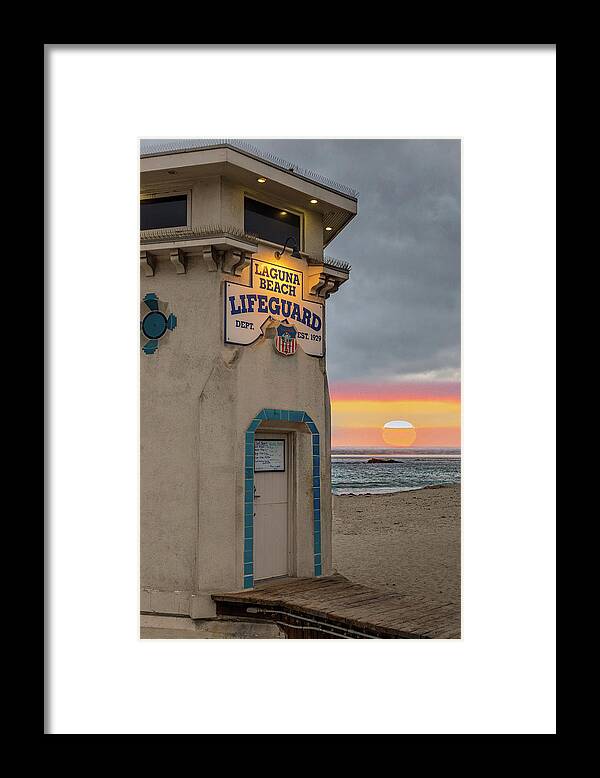 Beach Framed Print featuring the photograph Laguna Beach Sunset by Peter Tellone
