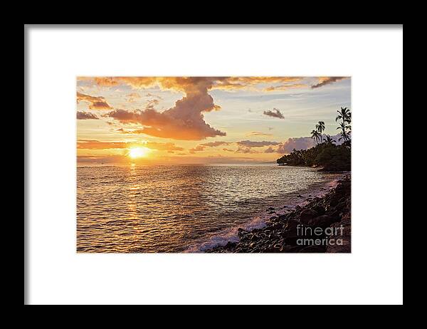 Lahaina Framed Print featuring the photograph Lahaina Sunset by Eddie Yerkish