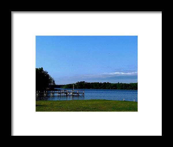  Framed Print featuring the photograph Lake and Sky by Lillie Hibbler