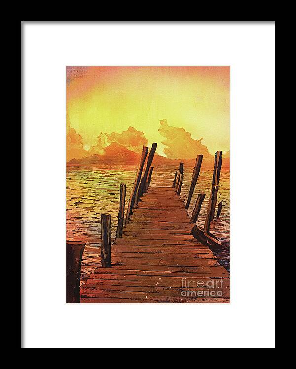 Caldera Framed Print featuring the painting Lake Atitlan- Guatemala by Ryan Fox