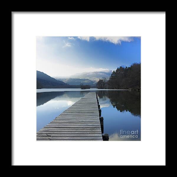 The Framed Print featuring the photograph Lake Chambon. Auvergne. France by Bernard Jaubert