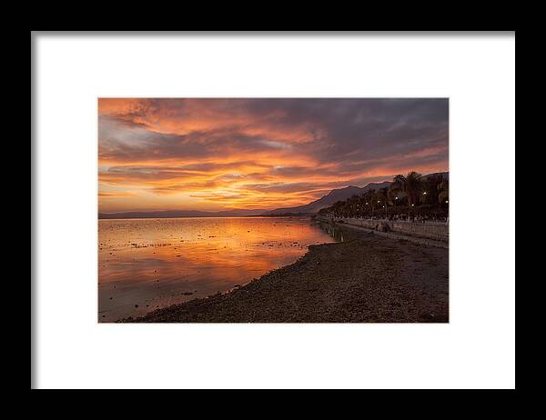 Sunset Framed Print featuring the photograph Lake Chapala Sunset by Eunice Gibb