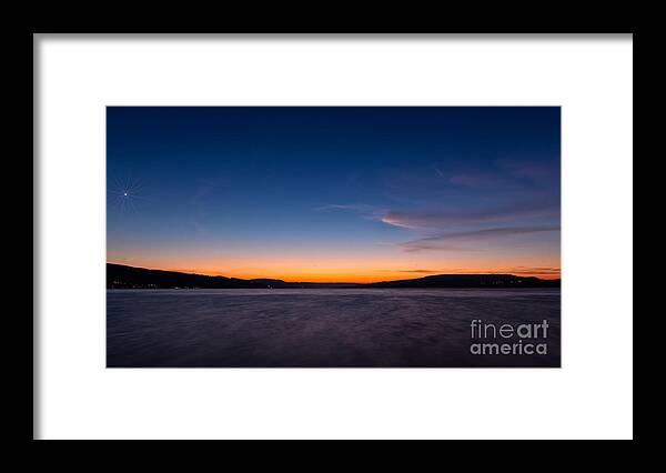 Lake-constance Framed Print featuring the photograph Sunset over Lake Constance by Bernd Laeschke