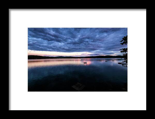 Spofford Lake New Hampshire Framed Print featuring the photograph Lake Evening by Tom Singleton