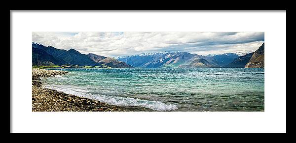 Lake Framed Print featuring the photograph Lake Hawea Panorama by Catherine Reading
