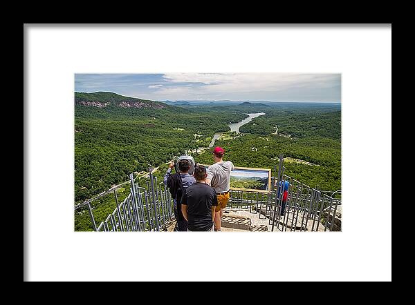 Lookout Framed Print featuring the photograph Lake Lure from Chimney Rock by Kevin Craft