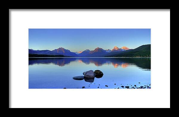 Landscape Framed Print featuring the photograph Lake McDonald by Dave Hampton Photography