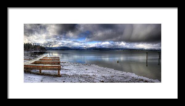 Landscape Framed Print featuring the photograph Lake Pend d'Oreille at 41 South by Lee Santa