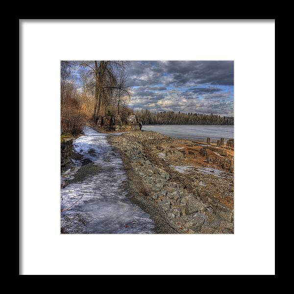 Landscape Framed Print featuring the photograph Lake Pend d'Oreille at Humbird Ruins by Lee Santa