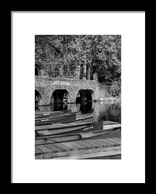 Lake Framed Print featuring the photograph Lake Susan BW by Joye Ardyn Durham