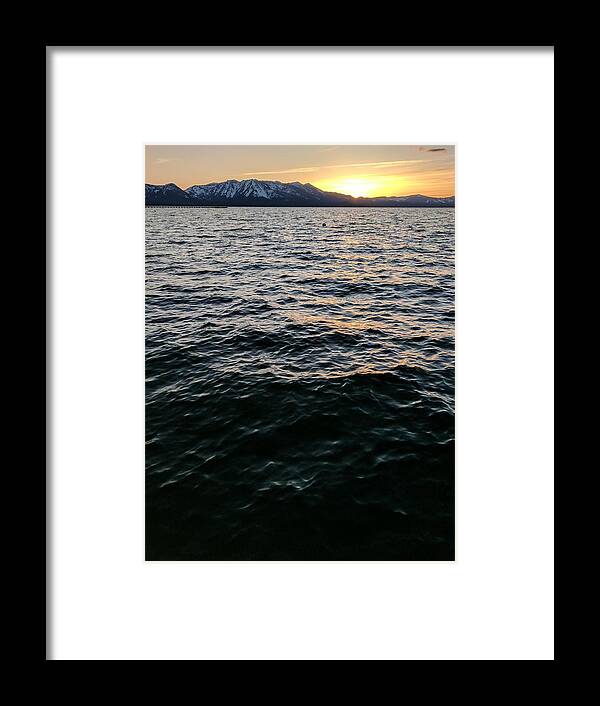 South Lake Tahoe Framed Print featuring the photograph Lake Tahoe Summer Sunset 06 by William Slider