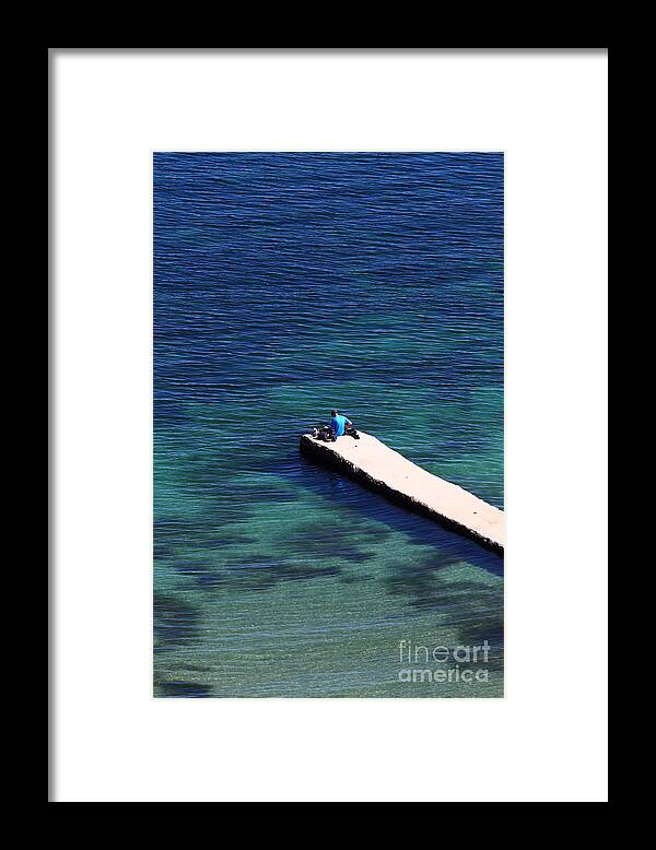 Tropical Framed Print featuring the photograph Lake Titicaca Blues 1 by James Brunker
