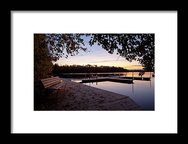 Minnesota Framed Print featuring the photograph Lakeside in the North Woods by Adam Pender