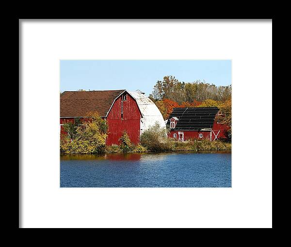 Hovind Framed Print featuring the photograph Lakeside Michigan Farm by Scott Hovind