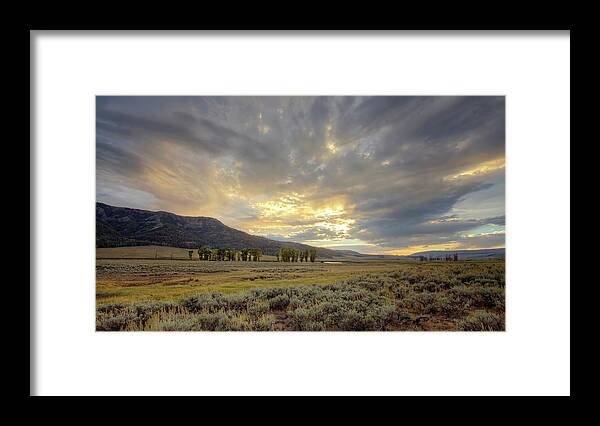 Yellowstone Framed Print featuring the photograph Lamar Valley Sunset by Eilish Palmer
