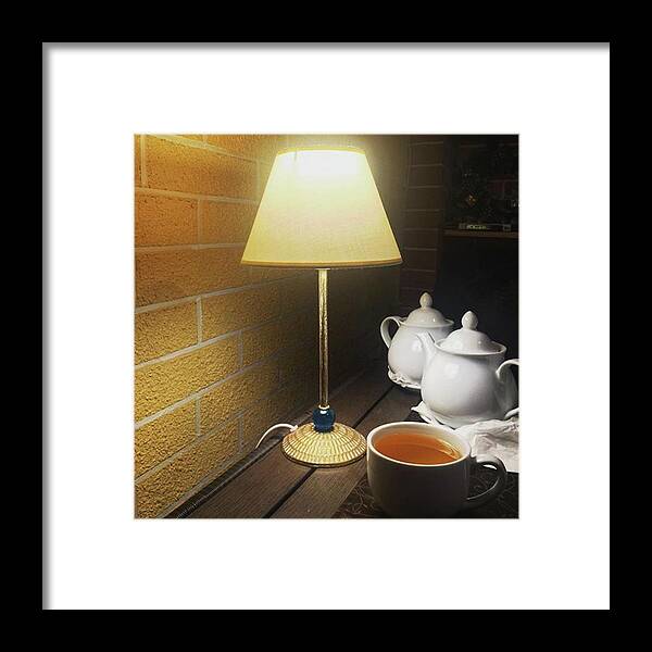 Backlight Framed Print featuring the photograph #lamp #decor #constellation #interior by Anastasiia Iatsyna