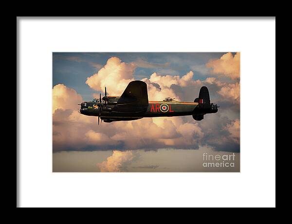 Lancaster Bomber Framed Print featuring the digital art Lancaster L-Leader by Airpower Art